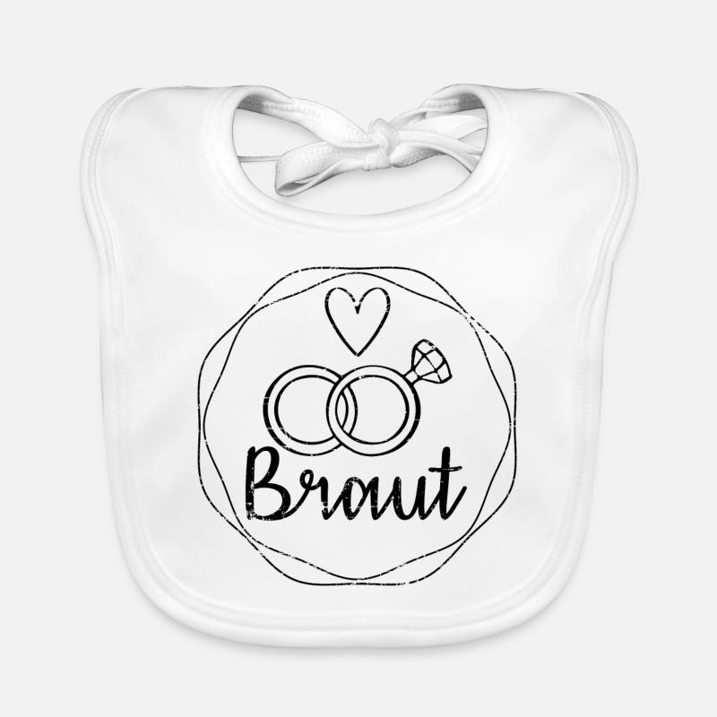 Braut Verlobung Eheringe Geschenk Baby Bio-Lätzchen