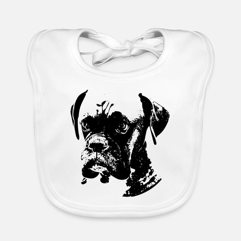 Deutscher Boxer Hunderasse Geschenk Baby Bio-Lätzchen