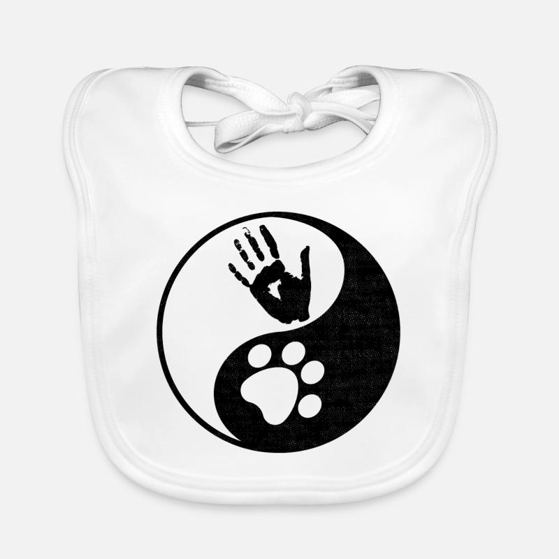 Cadeau d'harmonie empreinte de patte de chien Bavoir bio Bébé