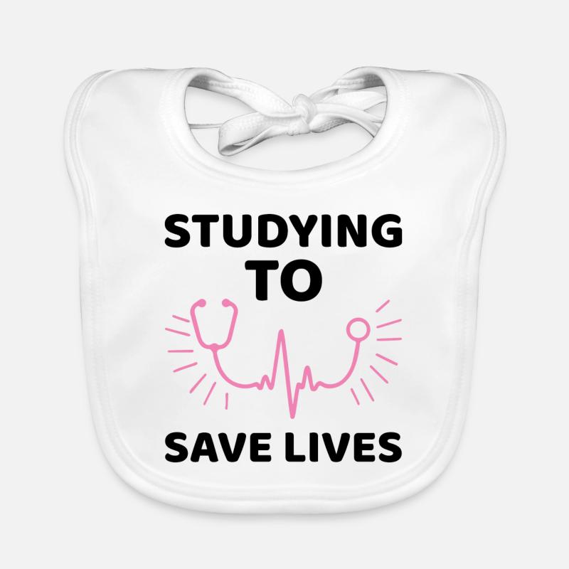 Student uni medicine saying gift Organic Baby Bibs