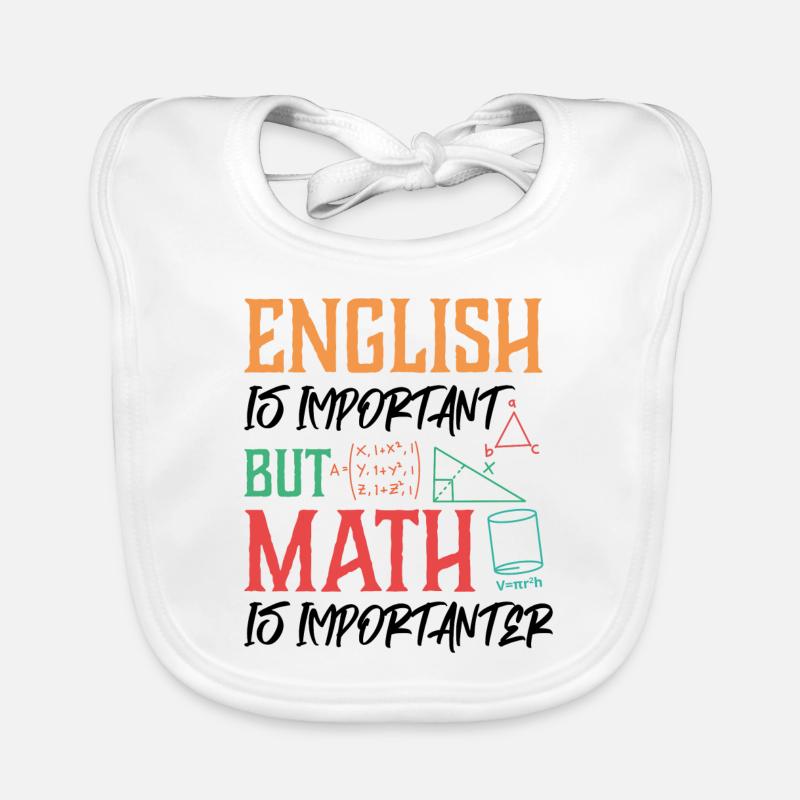 Mathe Mathematik Schule Spruch Geschenk Baby Bio-Lätzchen