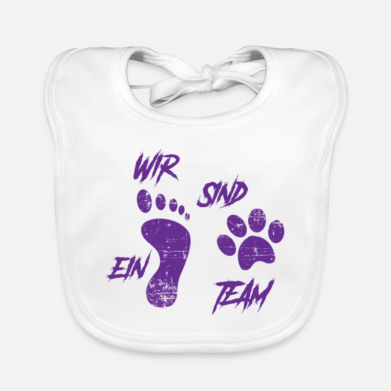 Team Teamwork Hunde Hundehalter Geschenk Baby Bio-Lätzchen