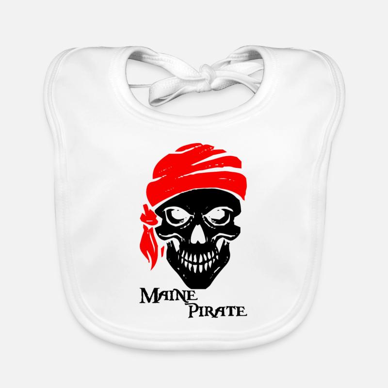 Pirate piracy Maine pirate gift Organic Baby Bibs