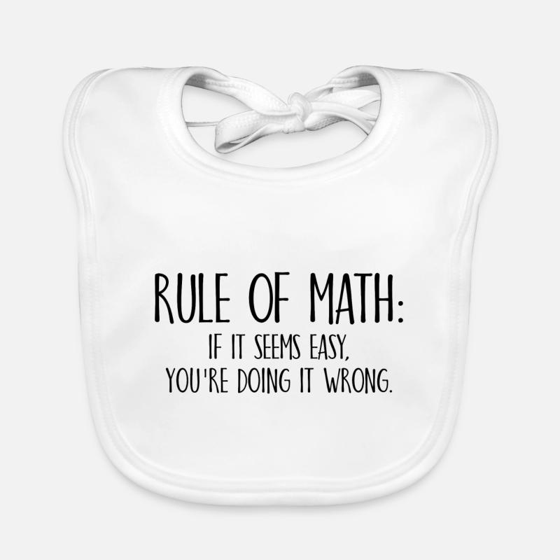 Rule of Math Math School Student Gift Organic Baby Bibs