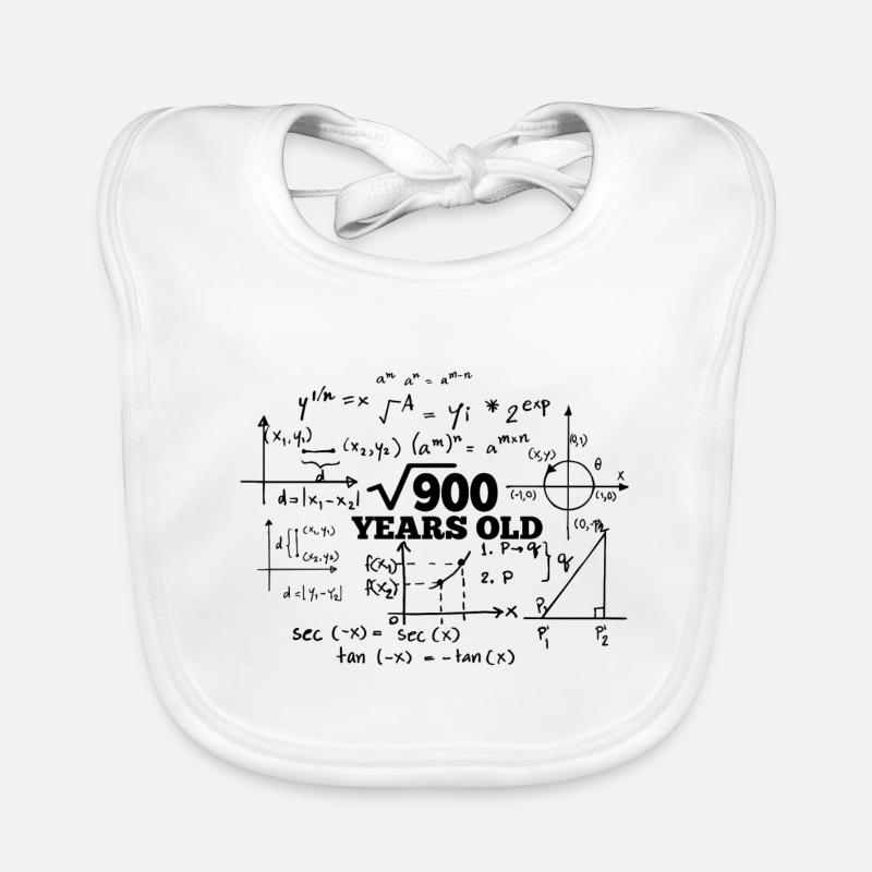 30 Years Math Gift Organic Baby Bibs