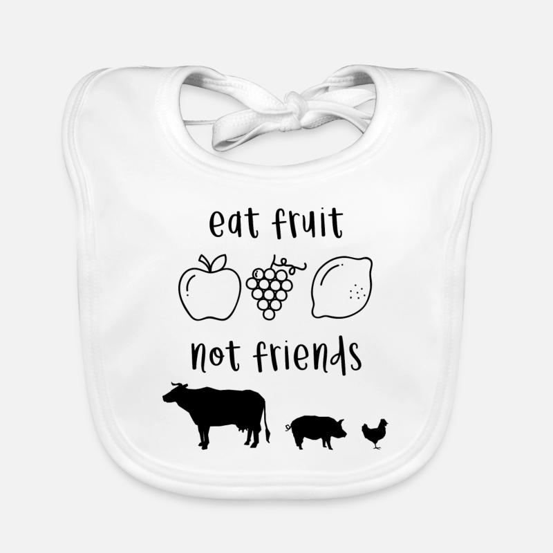 Animal Rights Fleischfrei Spruch Geschenk Baby Bio-Lätzchen