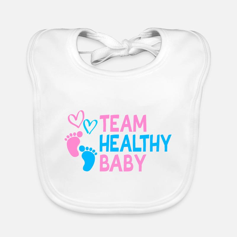 Cadeau d'équipe bébé en bonne santé Bavoir bio Bébé
