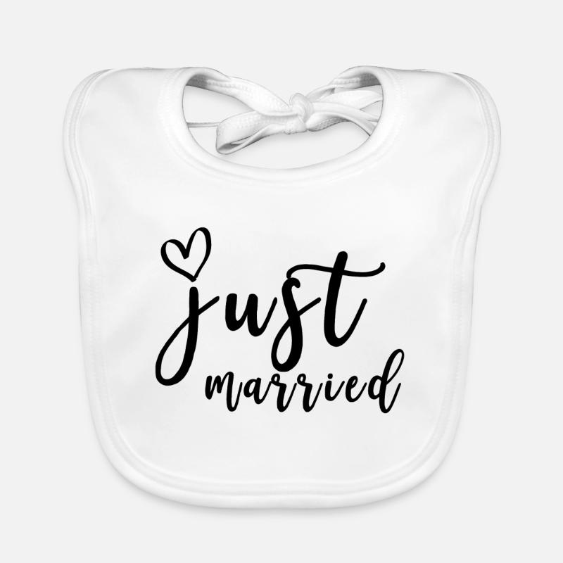 just married Geschenk Baby Bio-Lätzchen