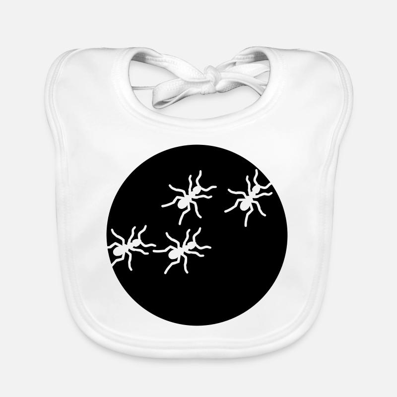 fourmi - Bavoir bio Bébé - blanc