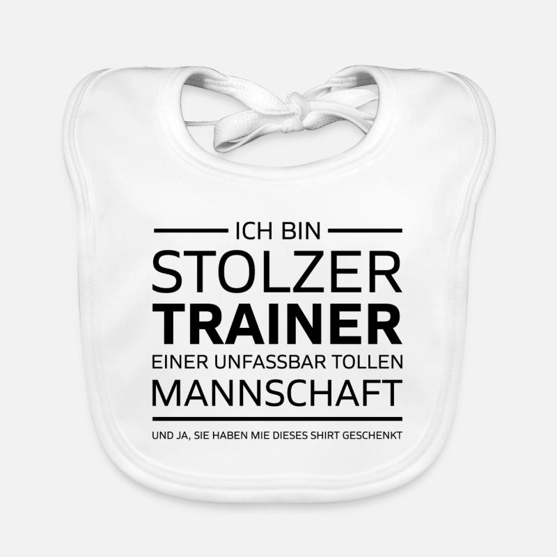 Ich bin Stolzer Trainer Manschaft Geschenk Baby Bio-Lätzchen