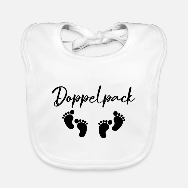 Doppelpack Zwillinge Geschenk Baby Bio-Lätzchen