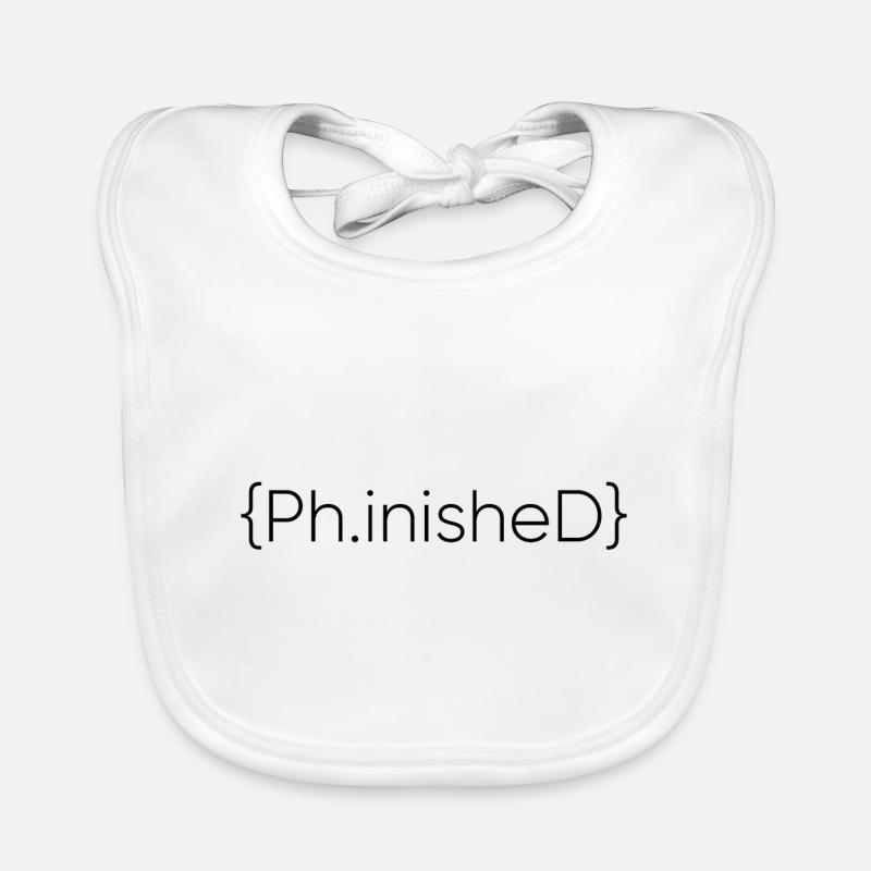 Phinished Finished PhD Abschluss Geschenk Baby Bio-Lätzchen