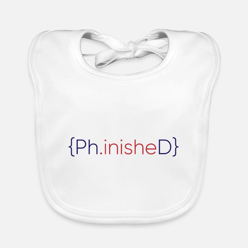 Phinished Finished PhD Abschluss Geschenk Baby Bio-Lätzchen
