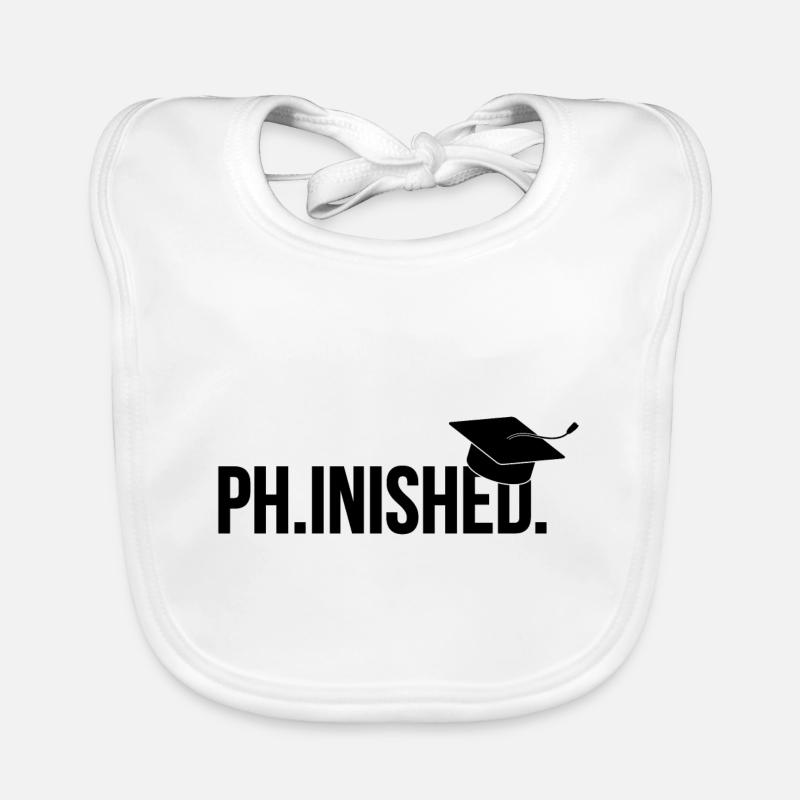 Phinished Finished Phd Abschluss Geschenk Baby Bio-Lätzchen