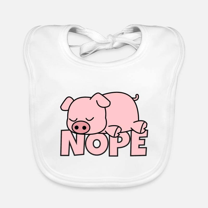 Nope cochon doux cochon Bavoir bio Bébé