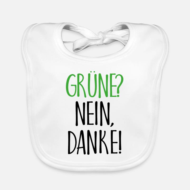 Grüne Nein Danke Geschenk Baby Bio-Lätzchen