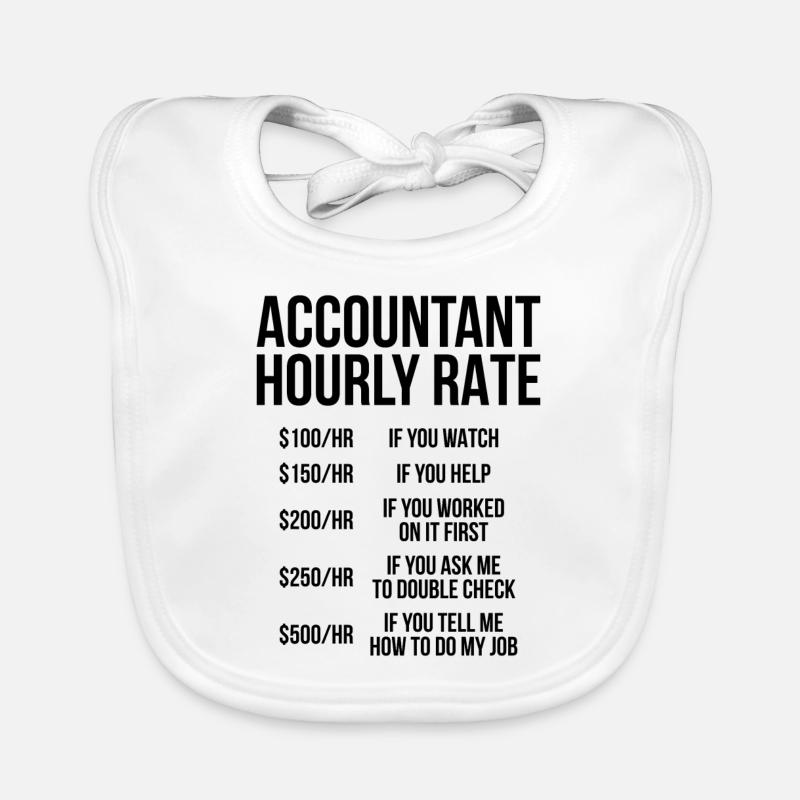 Comptable taux horaire cadeau comptable Bavoir bio Bébé