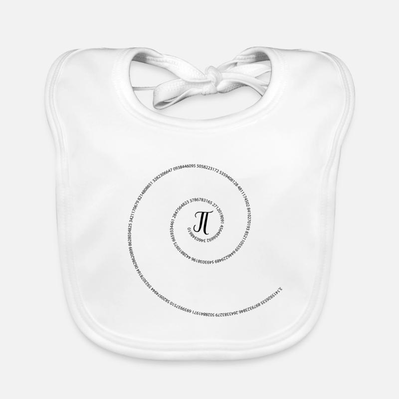 Pi circle number math math gift Organic Baby Bibs