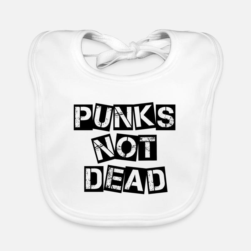 Punks not dead punk rock punk anarchy gift Organic Baby Bibs