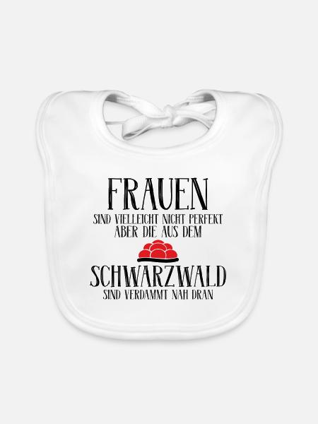 Frauen Schwarzwald Schwarzwaldmädel Geschenk - Baby Bio-Lätzchen - Weiß