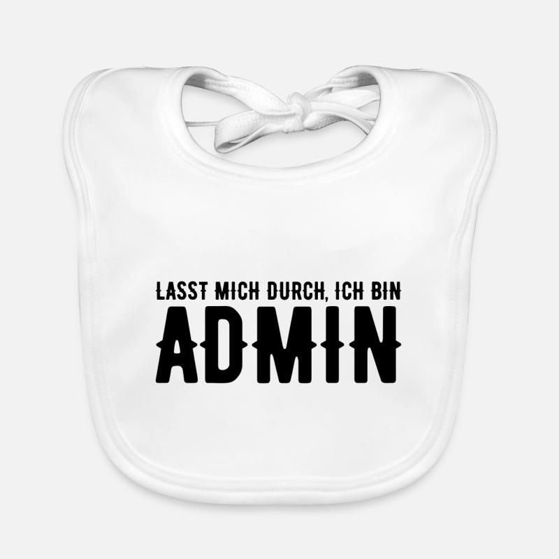 Lasst mich durch ich bin admin Geschenk Nerd Baby Bio-Lätzchen