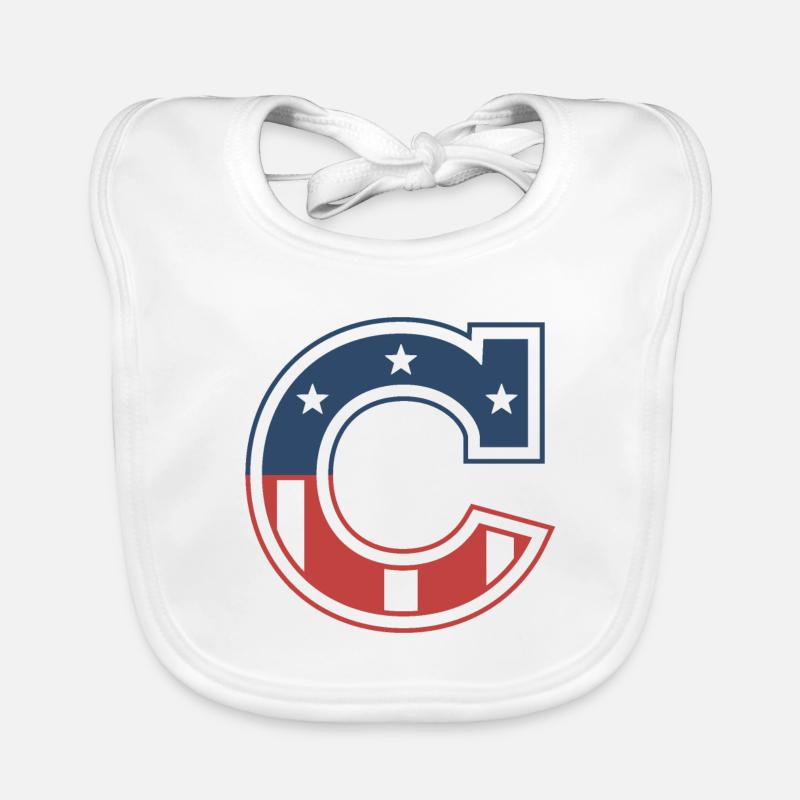 Buchstabe C USA Baby Bio-Lätzchen