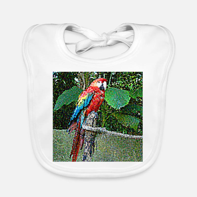 A very curious parrot Organic Baby Bibs