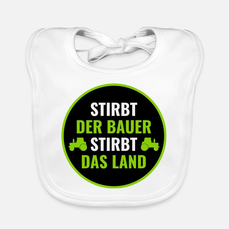 Bauerndemo Bauer Landwirte Bauern Protest Sprüche Baby Bio-Lätzchen