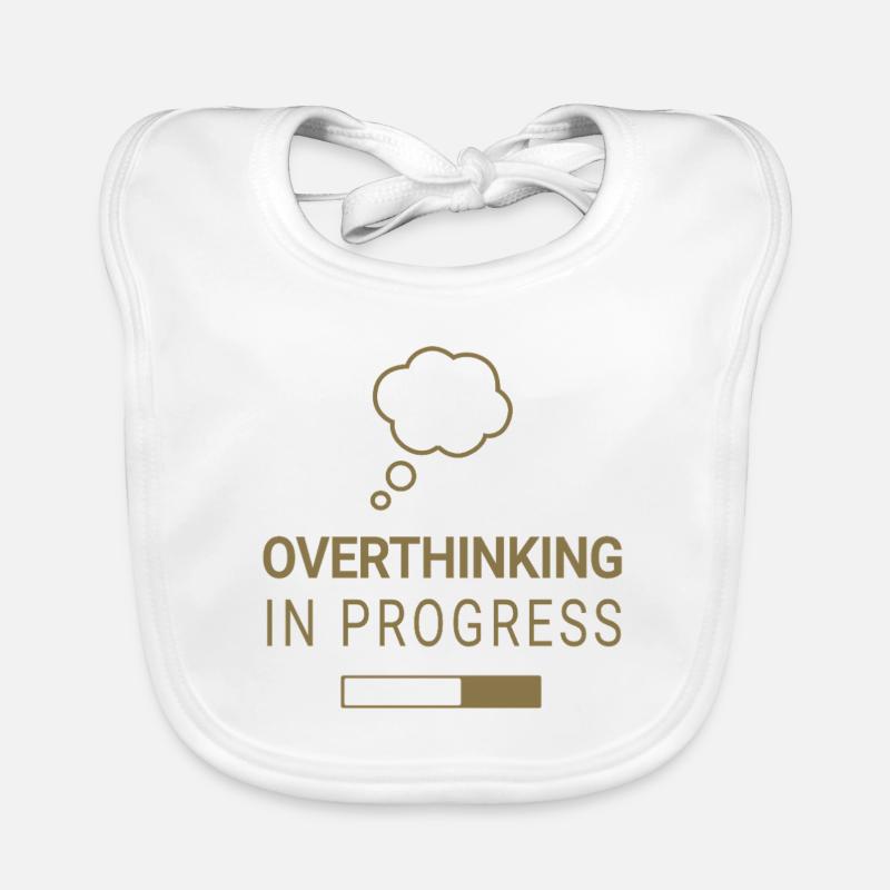 Overthinking in progress Organic Baby Bibs