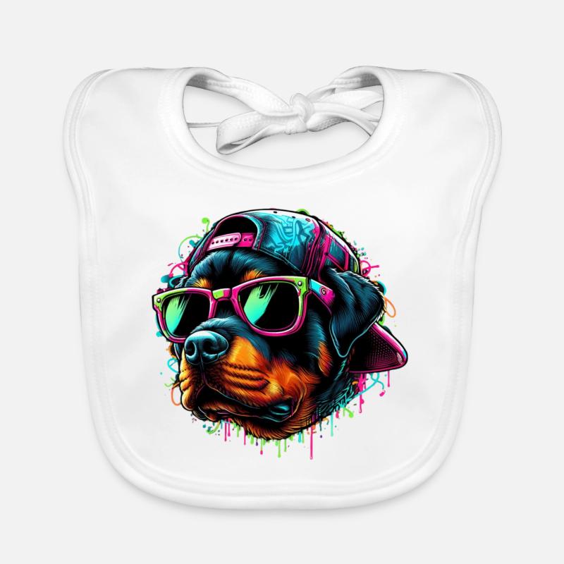 Rottweiler Grafitti Keep Cool Bavoir bio Bébé