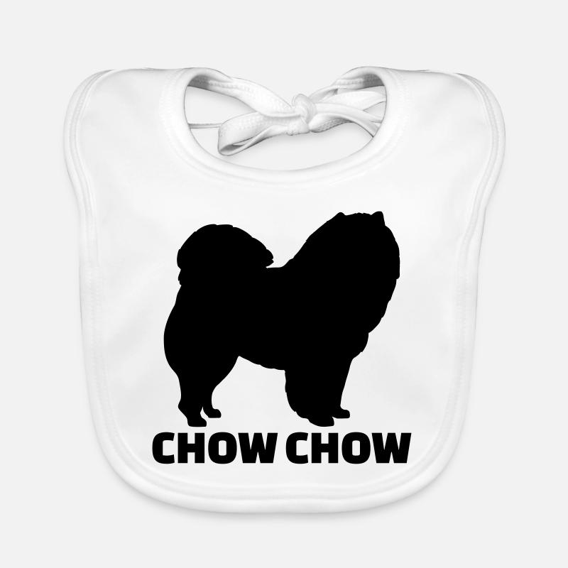 Chow Chow - Bavoir bio Bébé - blanc