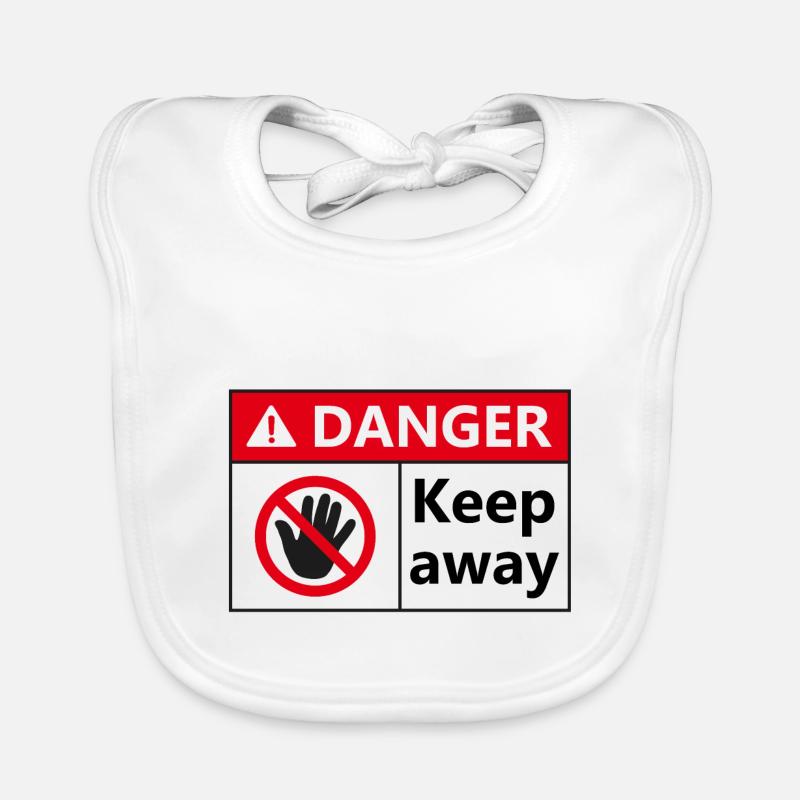 Danger Keep Away Baby Bio-Lätzchen