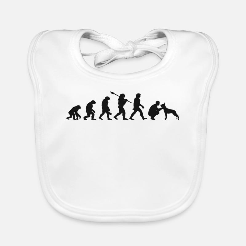 Evolution Lustiger Belgischer Schäferhund Malinois Baby Bio-Lätzchen