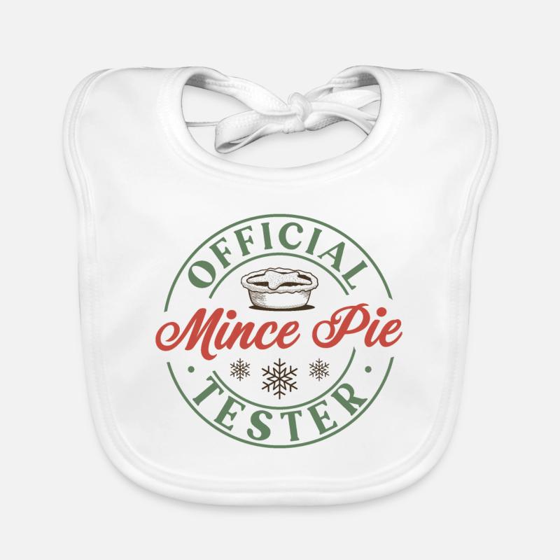 Official mince pie tester Organic Baby Bibs