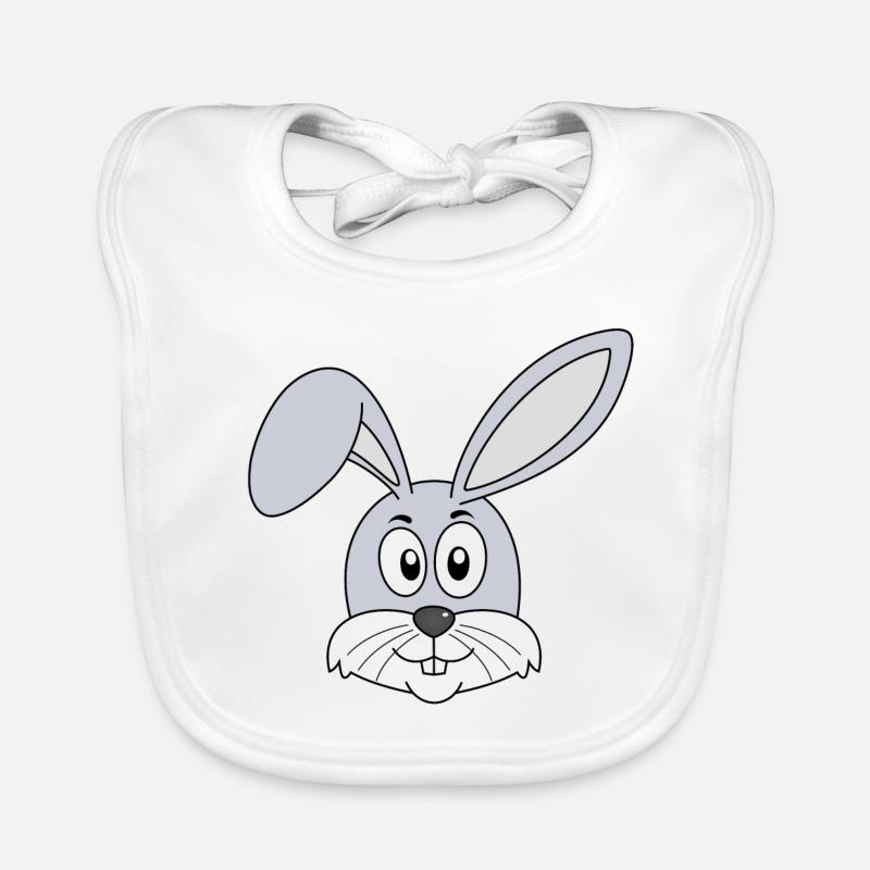 Rabbit Easter Rabbit Teeth Rabbits Easter Organic Baby Bibs