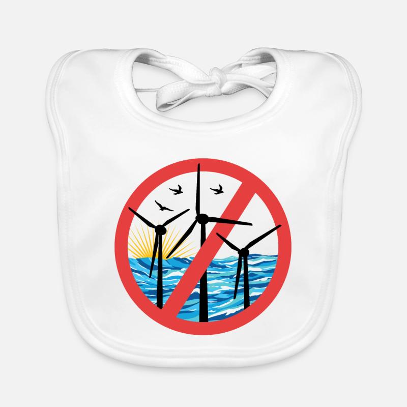 Stop Offshore Wind Power Organic Baby Bibs