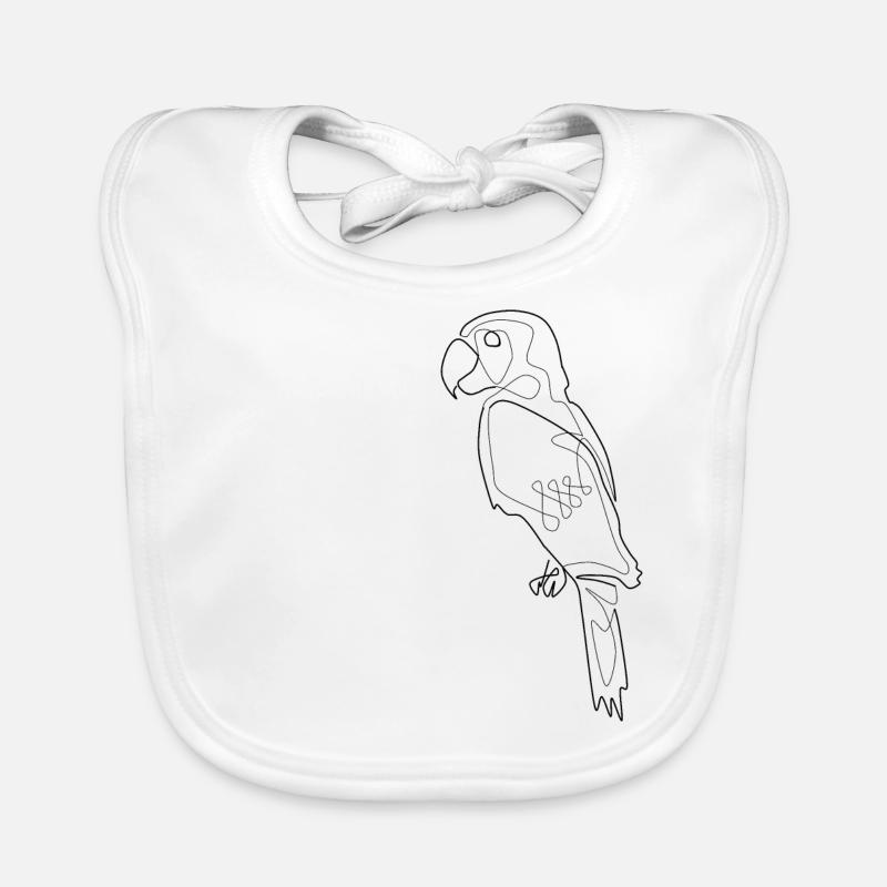 perroquet noir Bavoir bio Bébé