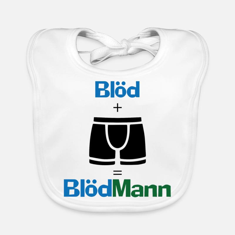Blödmann Mann Idiot Geschenk provokant Spruch Idee Baby Bio-Lätzchen