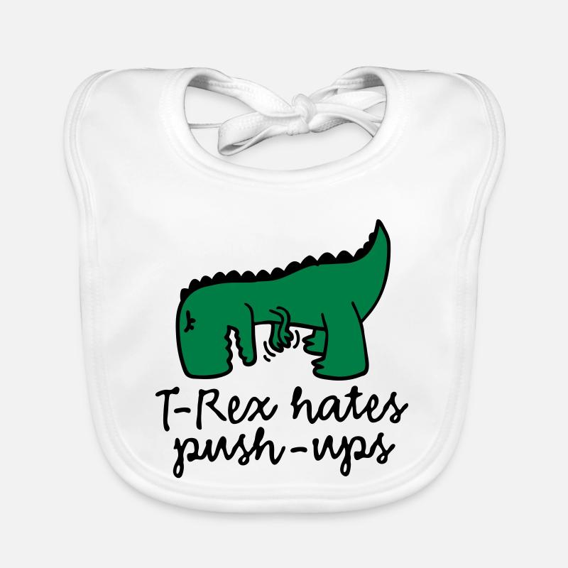 T-Rex déteste push-ups Bavoir bio Bébé