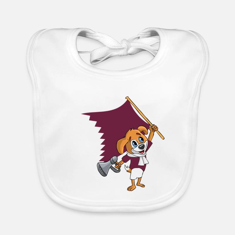 Qatar Fan Dog Organic Baby Bibs