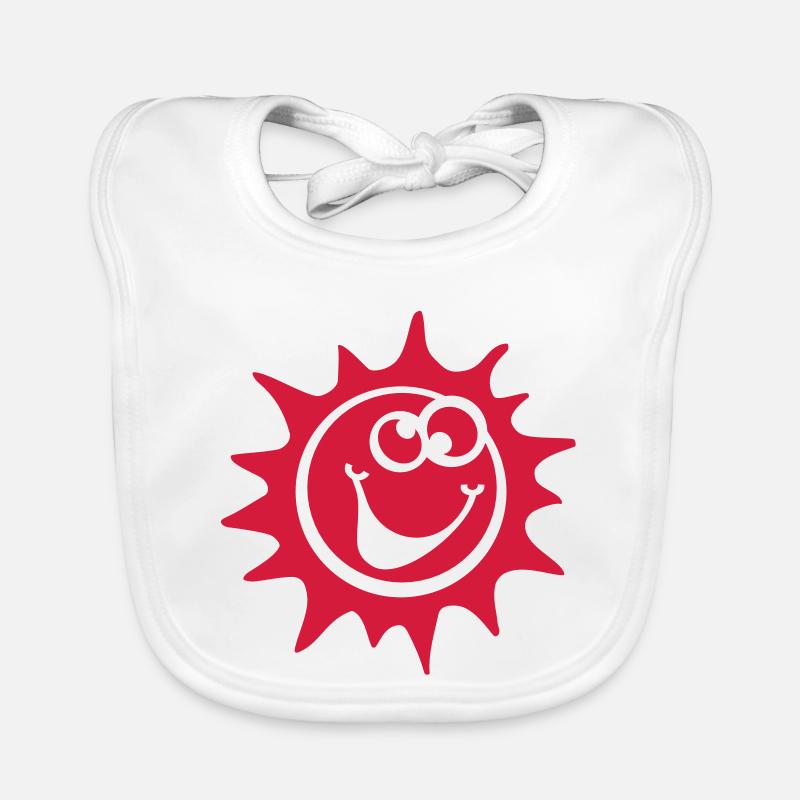 sun smiley 1c Organic Baby Bibs