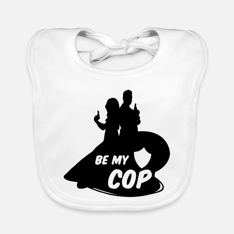 Cop Polizei Polizist Beruf Liebe Geschenk Spruch Baby Bio-Lätzchen