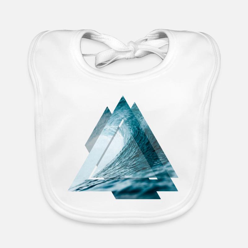 Vague de surfeur triangle Bavoir bio Bébé