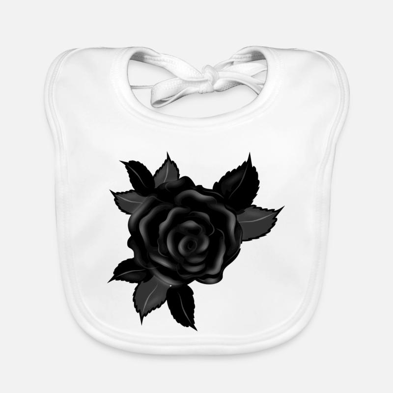 black gothic rose Organic Baby Bibs