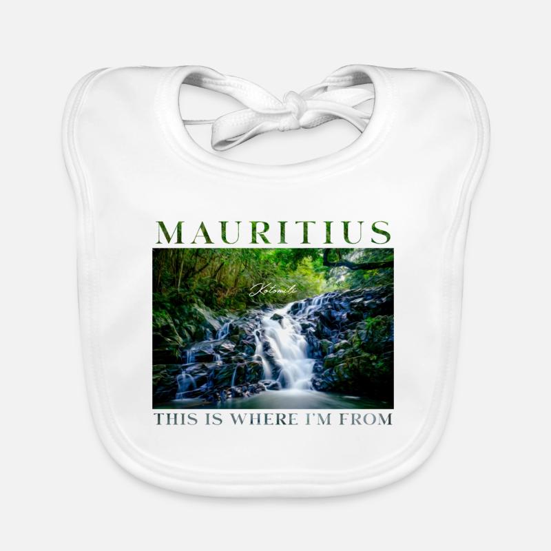 Mauritius This is where I 'm from Forest waterfall Baby Bio-Lätzchen