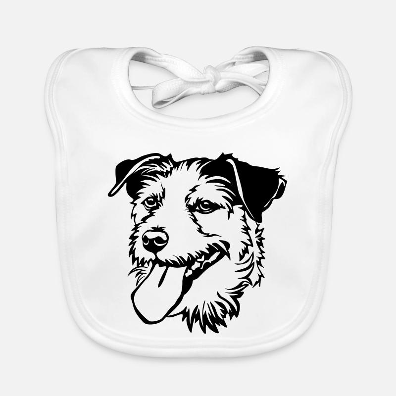 Parson Russel Terrier tête Bavoir bio Bébé