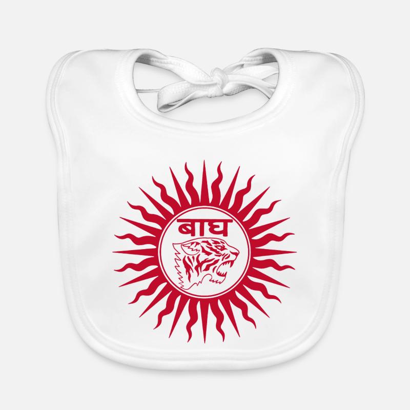 Roter Tiger in Indien Baby Bio-Lätzchen