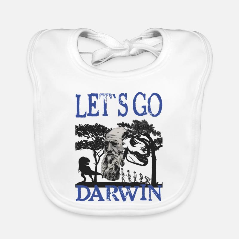 Charles Darwin Evolution textile Geschenkidee Baby Bio-Lätzchen