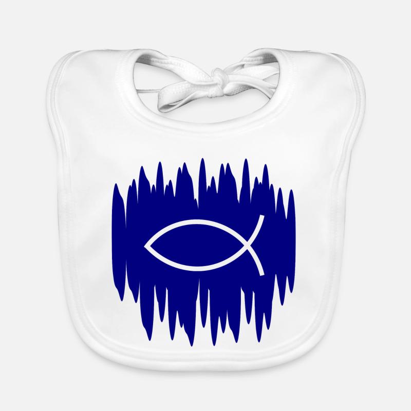 Jesus fish Ichthys fish fish Organic Baby Bibs