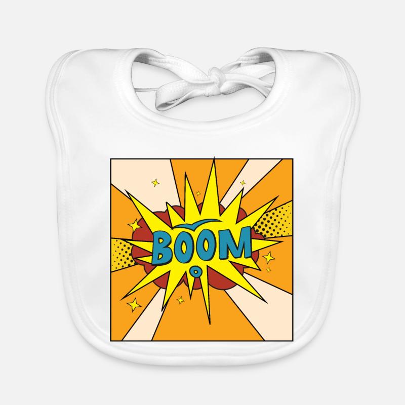 Boom Comic Explosion Style - Bavoir bio Bébé - blanc